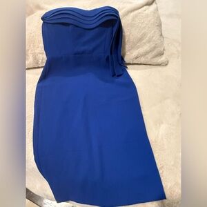 AIDA Elegant Blue Strapless Gown. Worn Once.  Size 10.
